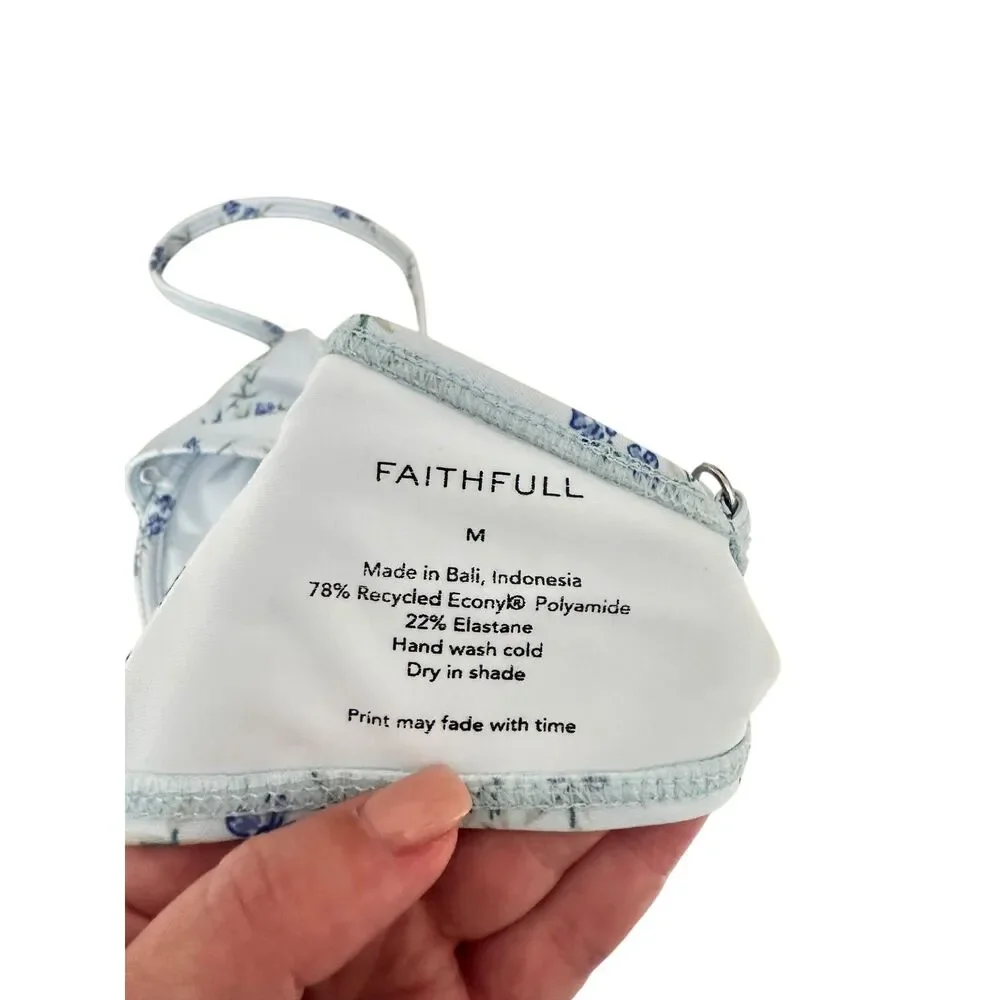 FAITHFULL‎ THE BRAND X REVOLVE Farrah Floral Bikini Top Medium NEW NWT